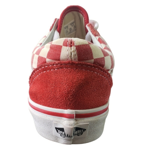Vans Old School Skateboard Sneakers  Red White Checkered Men’s sz 7 women's 8.5 - Picture 7 of 11